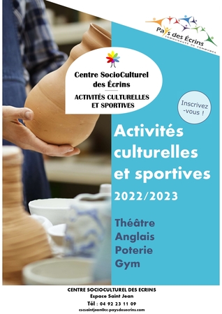 Plaquette Activités Culturelles Et Sportives Centre Socio Culturel Des Ecrins 2022 2023 Page 0001